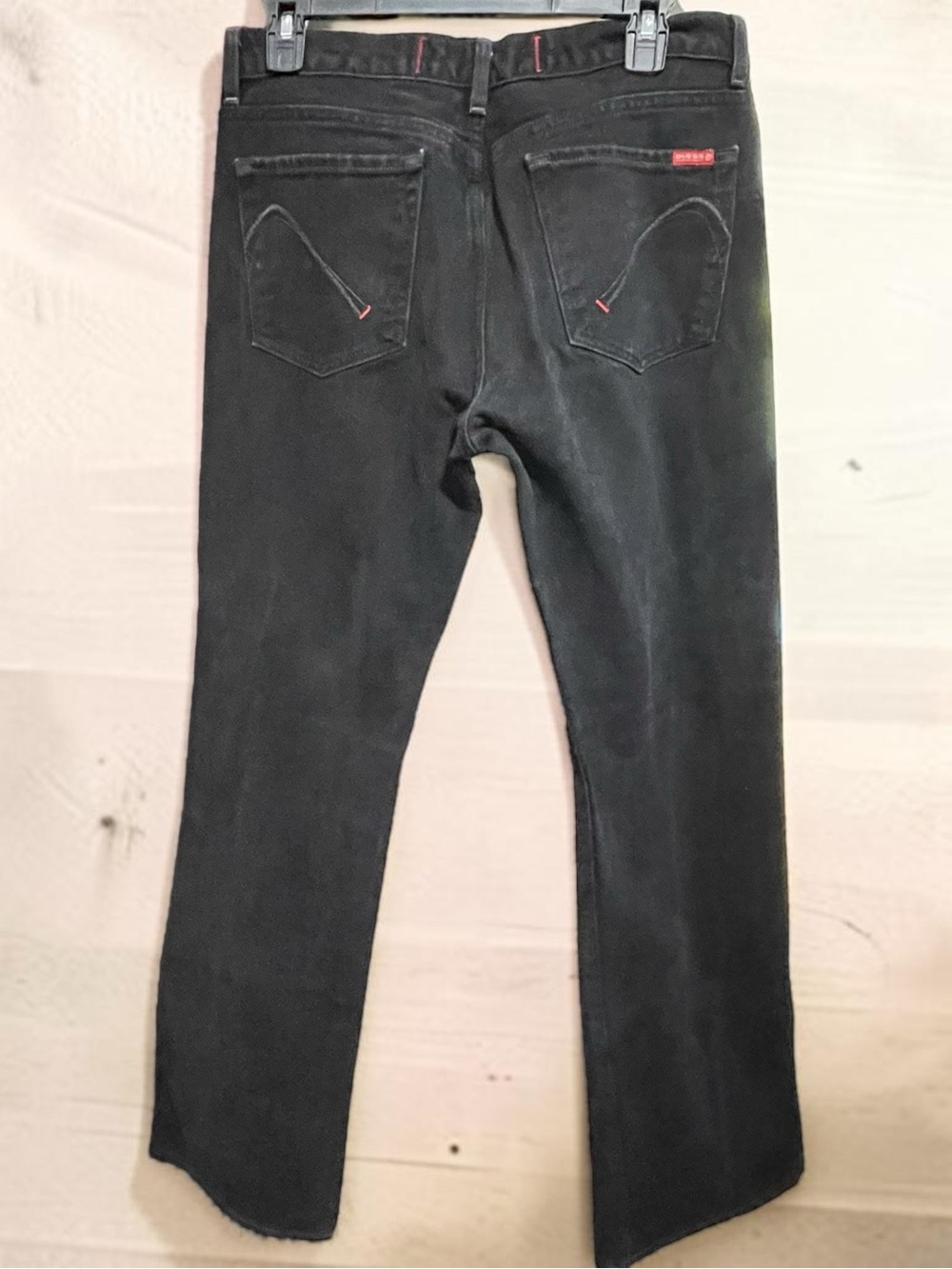 Vintage Y2K Guess Jeans Black Bootcut 100% Cotton Sz 31 Made in Mexico